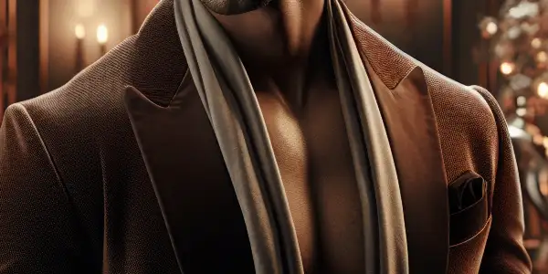 A charismatic male figure in a luxurious, softly lit room, embodying the allure of handsome actors in adult entertainment.